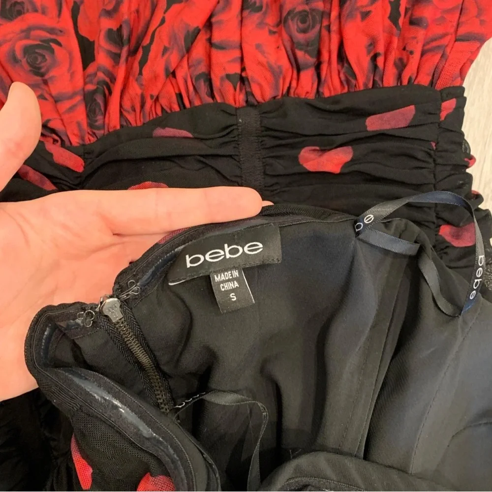 Bebe Strapless Ruffled Mini Dress - Picture 4 of 6